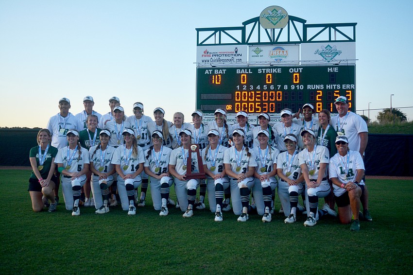 The Lakewood Ranch High softball team defeated Lake Brantley High 8-2 Saturday night in Clermont. The program has now won back-to-back championships.