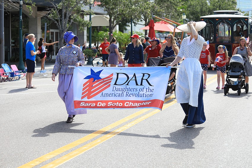 Liberty Paige and Emma Robbins lead the Daughters of the American Revolution's Sara De Soto chapter.