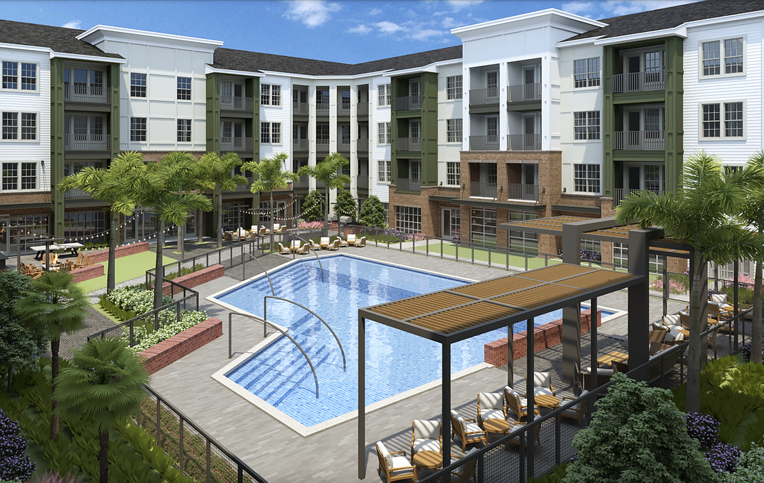 A rendering showing what the apartments proposed for 215 Williamson Blvd. may look like. Courtesy of the city of Ormond Beach