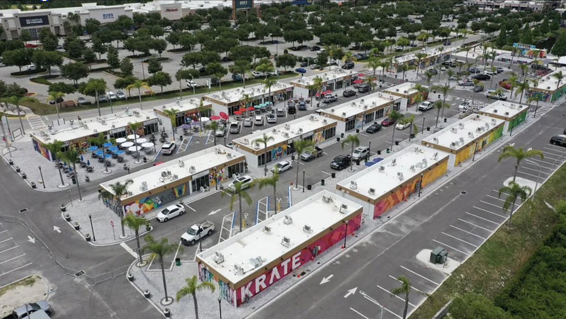 Krate, a container park in development for two years, is set to open June 4 at the Grove at Wesley Chapel shopping center. (Courtesy photo)