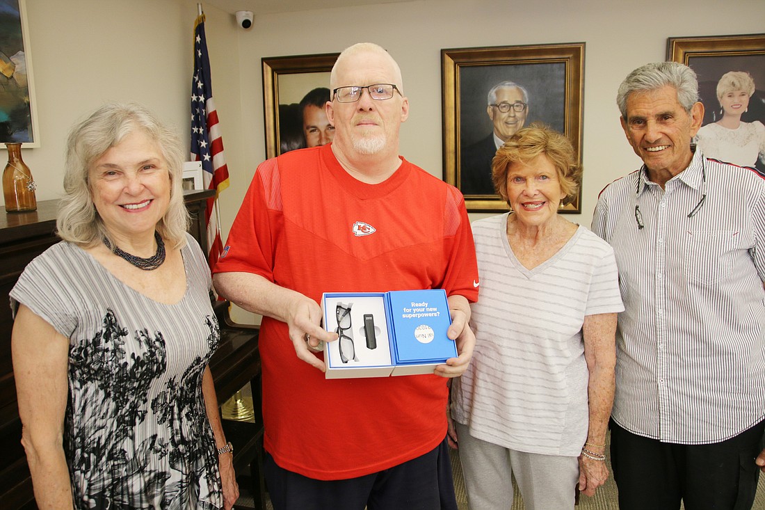 Conklin Davis Center board member Nancy Epps, Paul DePalma, Phyllis and Marvin Miller. Photo by Jarleene Almenas