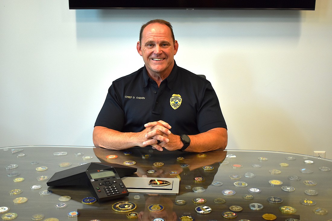 Windermere Police Chief David Ogden says the table showcases his life story.