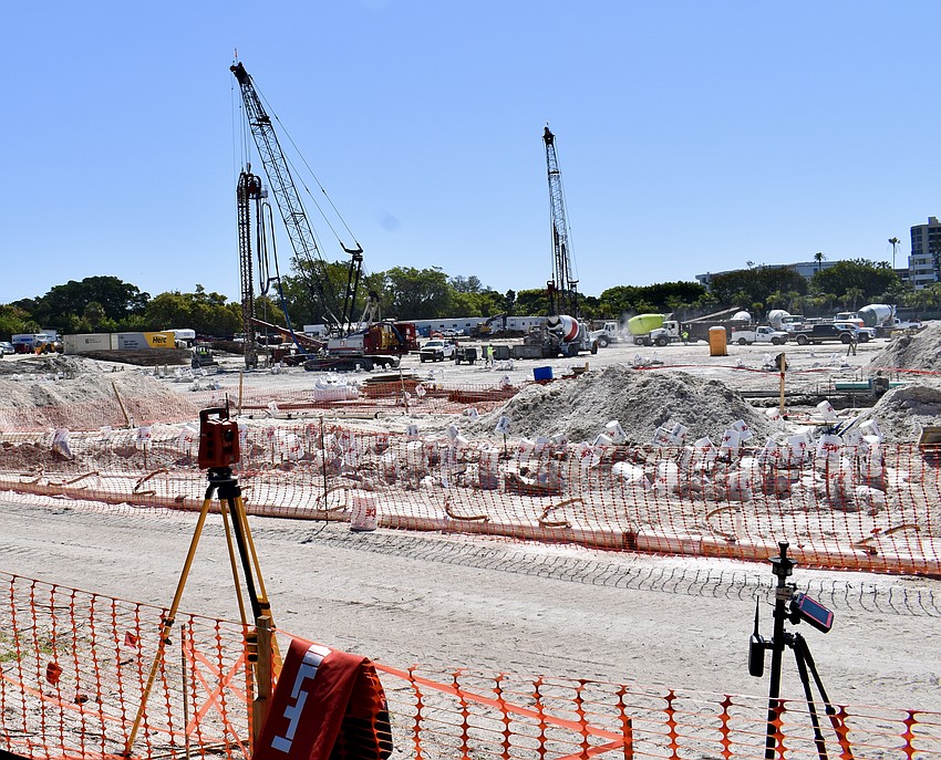 Construction progress in April.