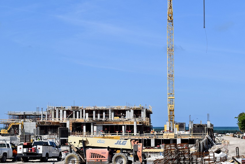 Construction progress in May.