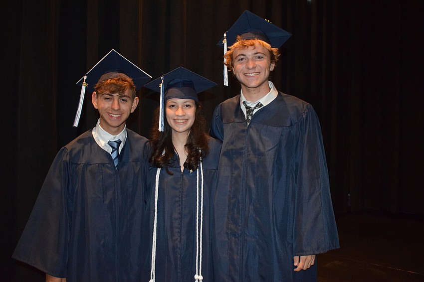 Graduates Andres Espinel, Elizabeth Rush and Tristan McWilliam say it's exciting but weird to be graduating. 