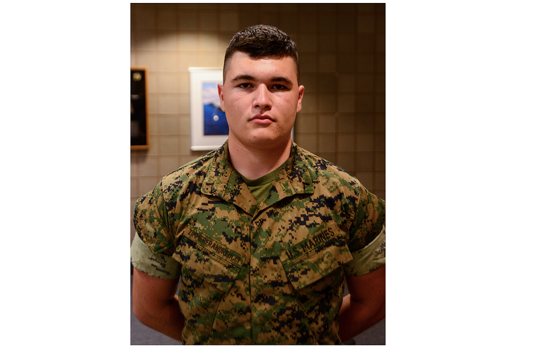 Pfc. Anthony Zimmerer, a native of Ormond Beach,Â serves the U.S. Navy at the Naval Aviation Technical Training CenterÂ in Pensacola. Courtesy photo