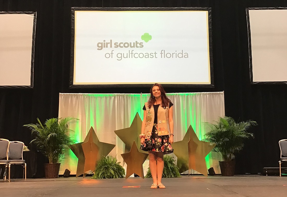 Myakka City&#39;s Kimberley Barr is honored at the Young Women of Distinction Awards Ceremony May 15 at the Charlotte Harbor Event and Conference Center in Punta Gorda.Â Courtesy photo.