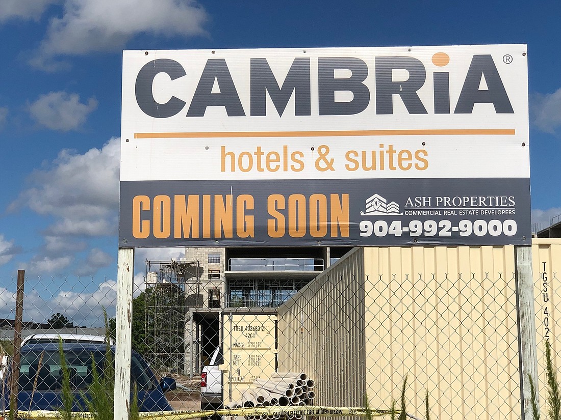 The 128-room Cambria Hotel is under construction at 7826 Ozark Drive.