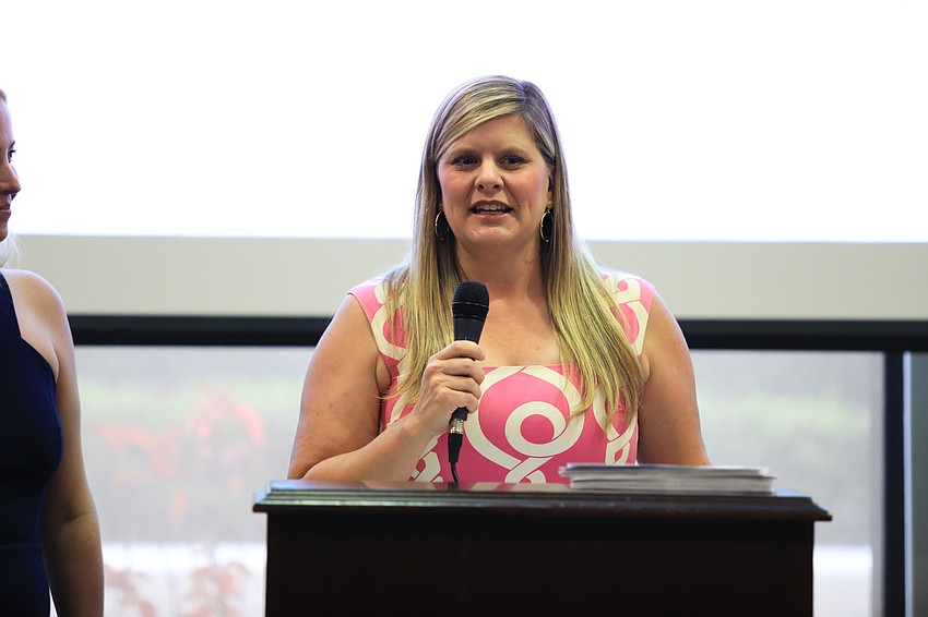 President Megan Micale thanks the audience for attending.