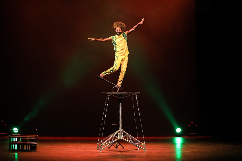 Abreham Mola and his incredible balance on the rolla bolla. (Photos: Harry Sayer)