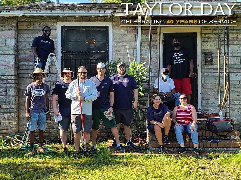 Attorneys and staff at Taylor, Day, Grimm and Boyd worked with Northeast Florida Builders Associationâ€™s Builders Care to repair a World War II veteranâ€™s home.