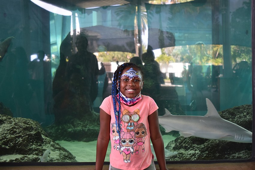 Ava Burton-Harper was happy with her face painting.