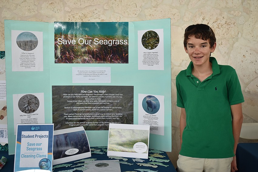 Price Claypoole stresses the importance of seagrass as a habitat and a climate changer.