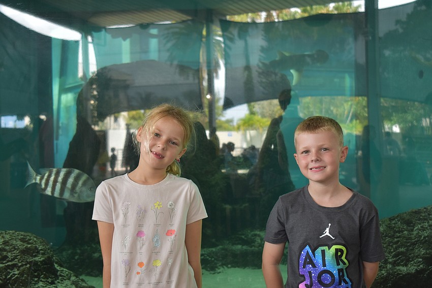 Nicholas and Emily Wanza were checking out the tanks.