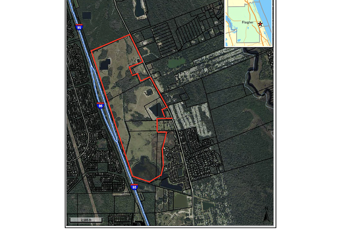 The Radiance parcel, as shown in Flagler County planning board meeting documents