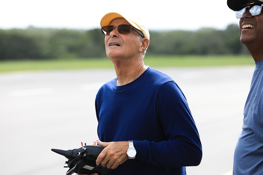 Louis Magliano eyes his plane.