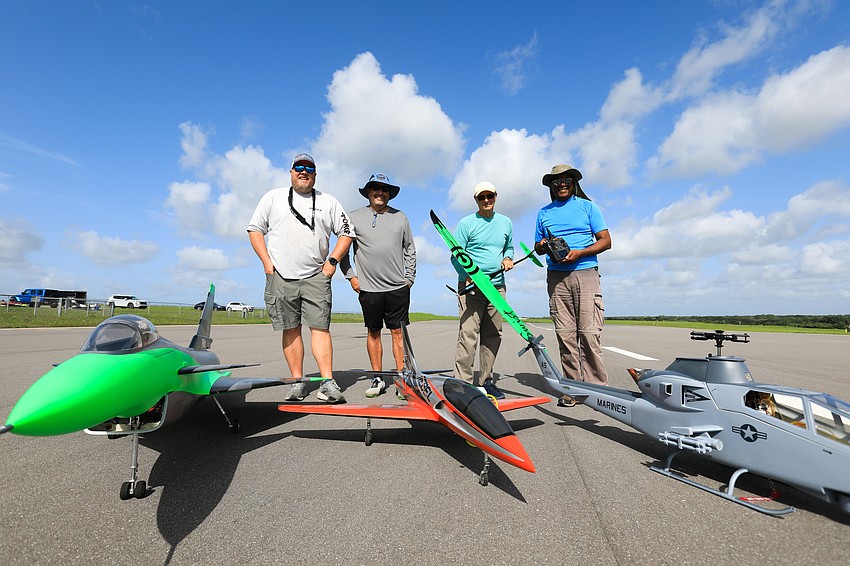 Roland Martinez, Matt Stulce, Louis Magliano and Anthony Lassiter are some of the many remote pilots at the Sarasota RC Squadron.