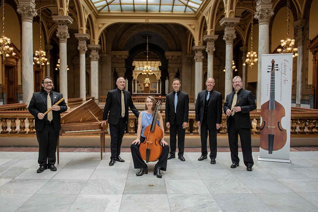 Echoing Air, a professional Indianapolis-based baroque ensemble, will perform a free concert featuring music by J.S. Bach, Henry Purcell and John Dowland. Courtesy photo
