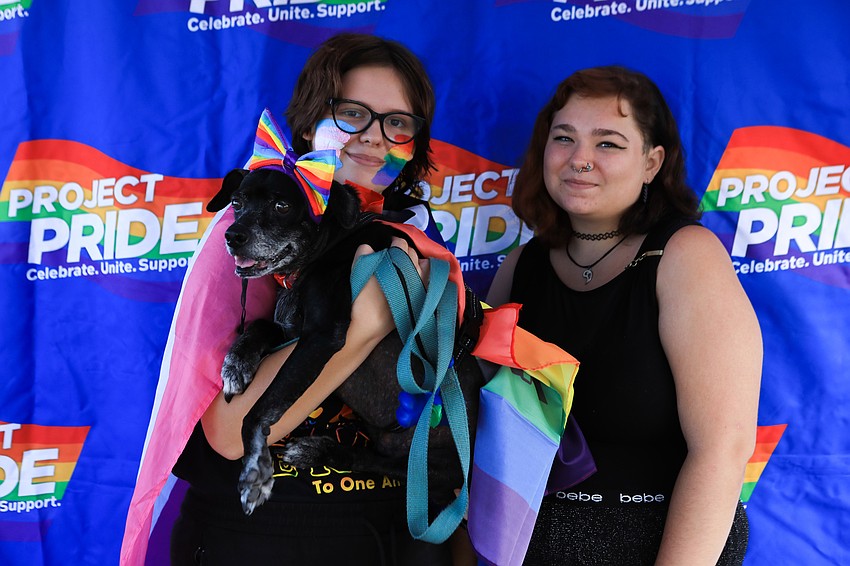 Lake Morrison and Ash Davis pose with Brandy