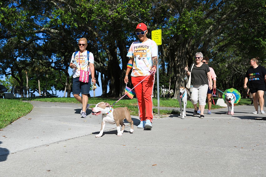 Dogs of all shapes and sizes joined in on the parade.