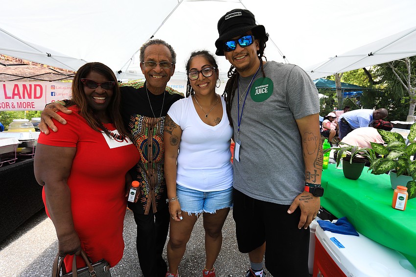 Pamela Greenidge, pastor Pete Greenidge, Christine Furlow and Davis Furlow