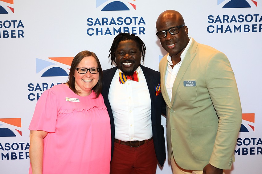 Rachel Denton, Rising Star winner Travis Ray and Mark Smith