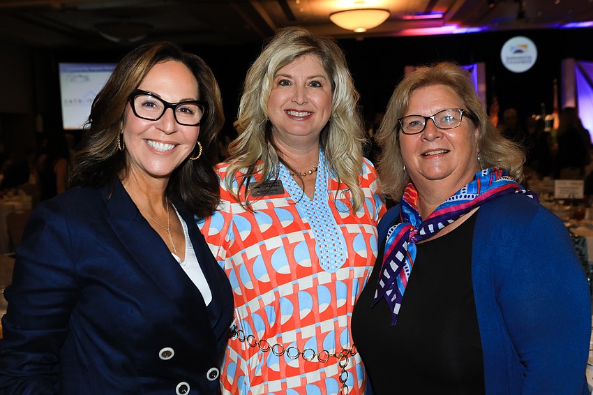 Tracee Murphy, chamber president and CEO Heather Kasten and Ann Marie Kuffer