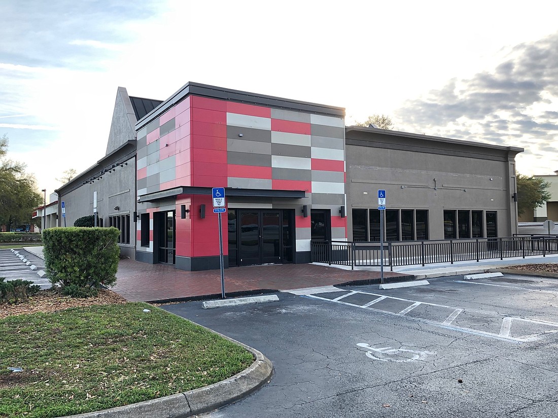 TGI Fridays closed in 2019 at 9406 Atlantic Blvd. Banfield Pet Hospital and Starbucks Coffee are shown as potential new tenants.