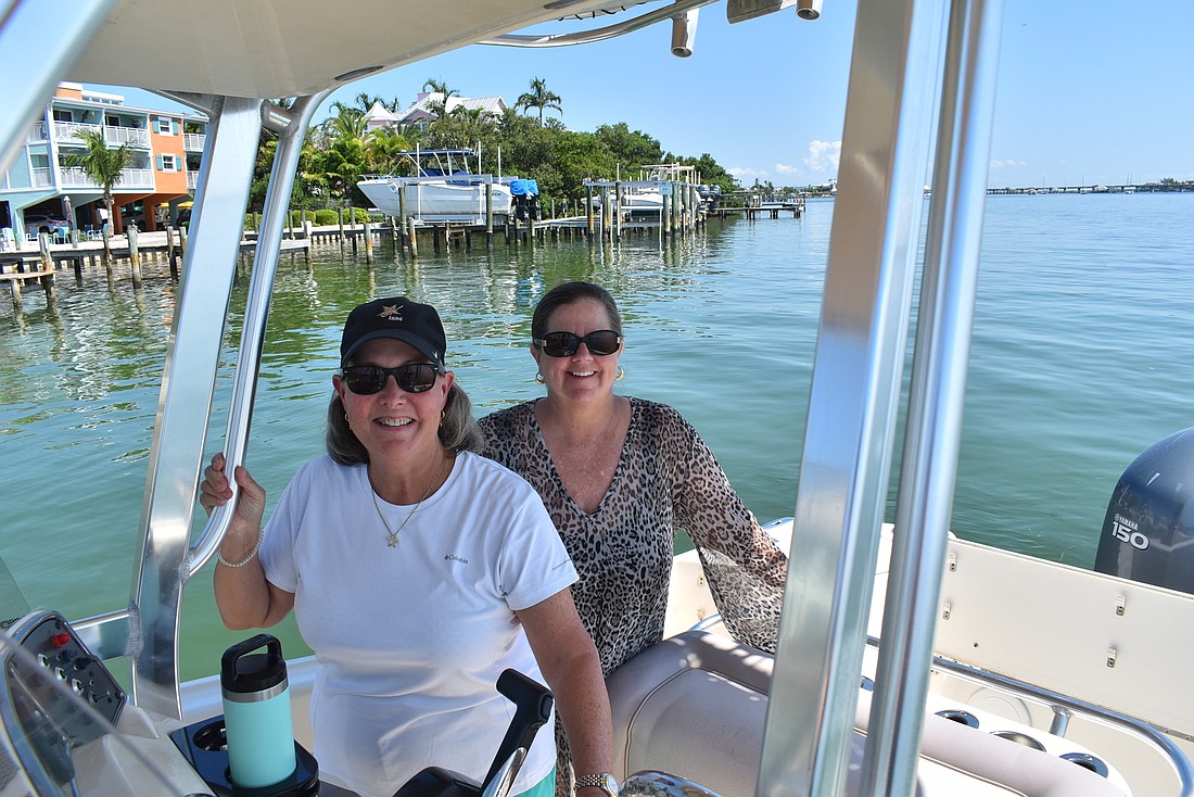 Avid anglers, Dawn Milstead and Laura Groppo, spend a lot of time on the water.
