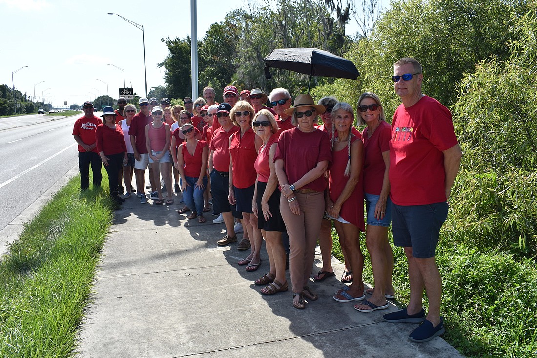 Members of Save Gates Creek gather on June 24, 2022. Vice President Walter Wulczak stated the group has a membership of approximately 200.