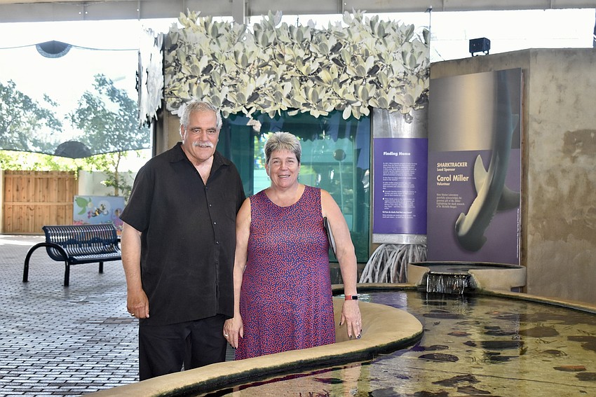 Rich and Jannice Pearce checking out the touch tank.
