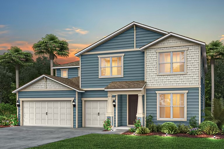 The Oakhurst at Bradley Creek features four to five bedrooms, up to five bathrooms and a three-car garage. The price starts at $483,990