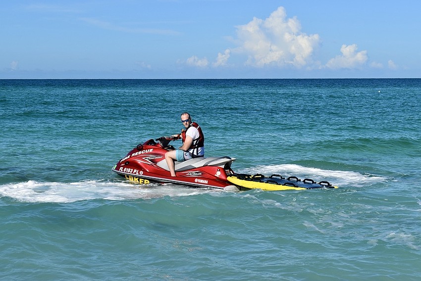 Alan Jenkins drives the jet ski that cuts response times in half.