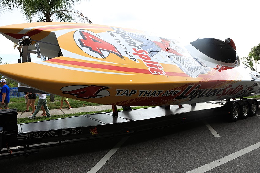 Visitors admired the massive boats that would race throughout the weekend.