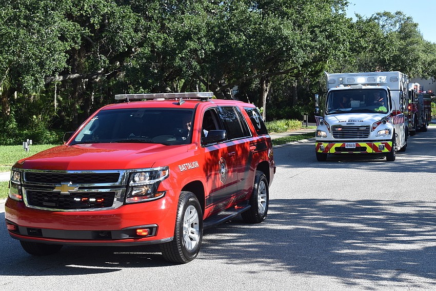 The Longboat Key Fire rescue vehicles