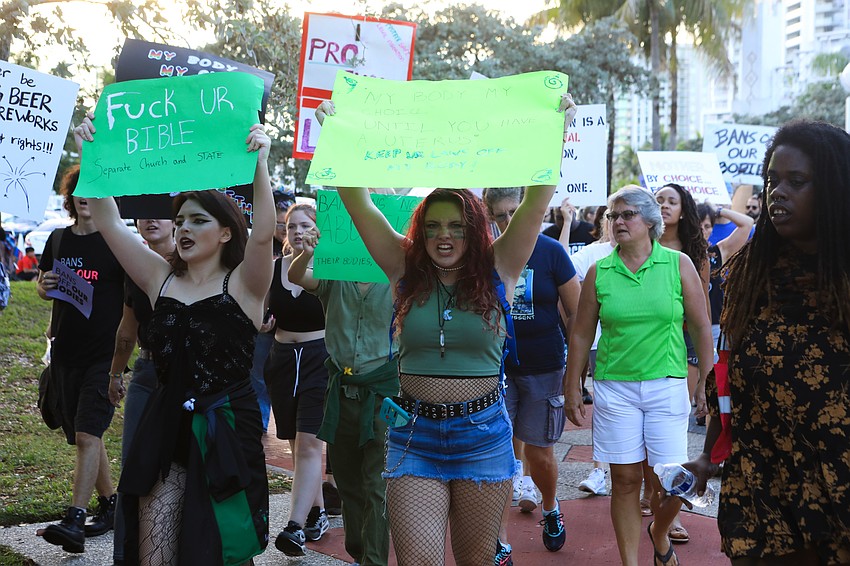 Protestors brought various signs to the protest.