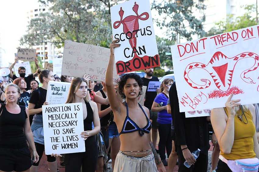 Protestors brought various signs to the protest.