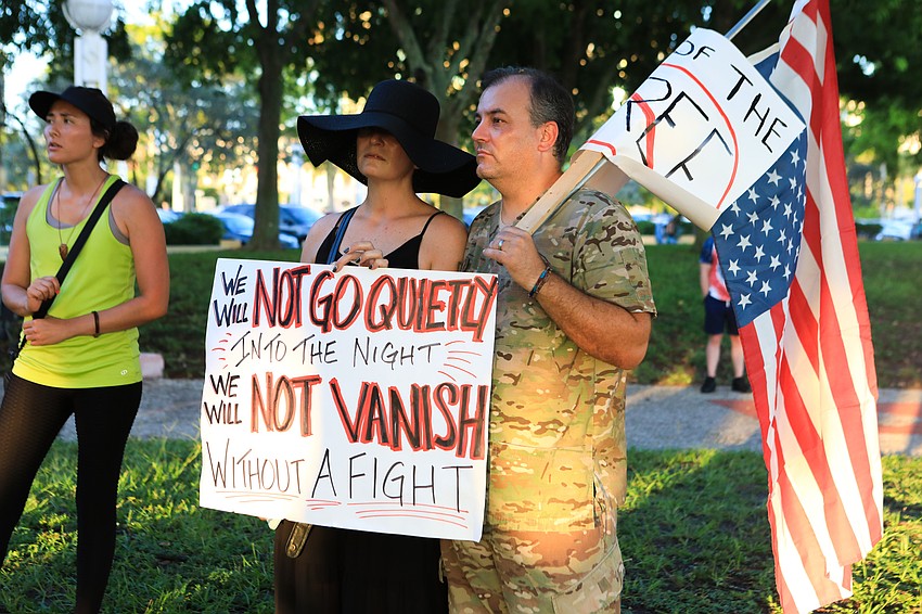 Protestors brought various signs to the protest.