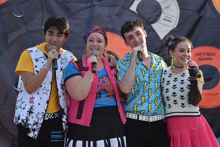 Florida Studio Theatre's Caleb Lee, Linnzie Hays, Harry Shaull and Gemma Vodacek come together to sing 