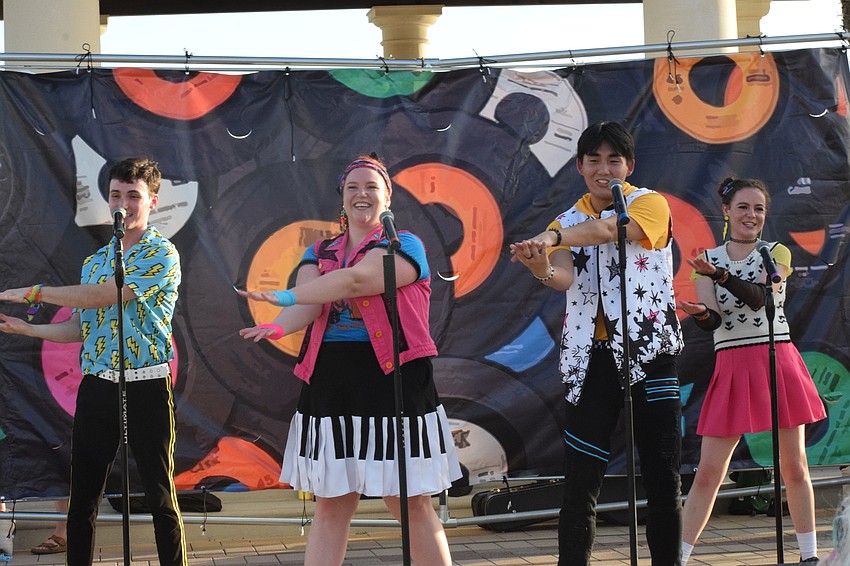 Florida Studio Theatre's Harry Shaull, Linnzie Hays, Caleb Lee and Gemma Vodacek perform one of the most popular YouTube songs, 