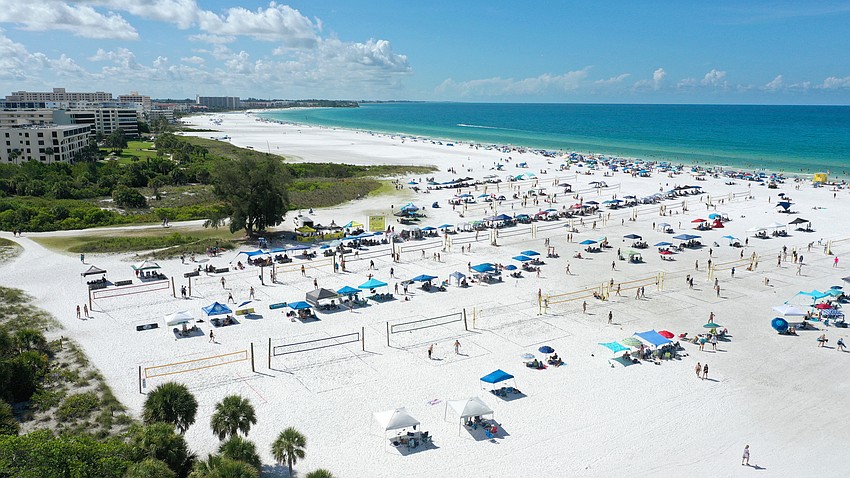 Beach athletes played from early in the morning to sunset on Saturday and Sunday.