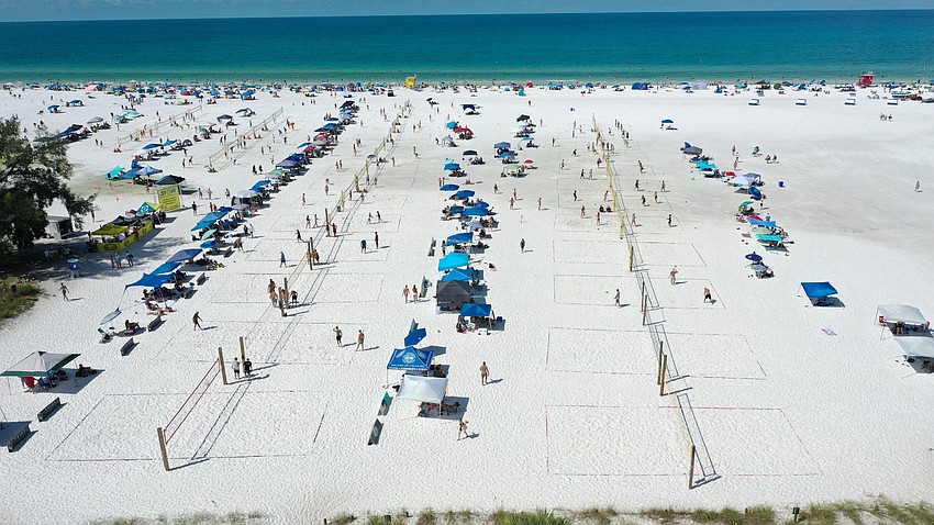 Beach athletes played from early in the morning to sunset on Saturday and Sunday.