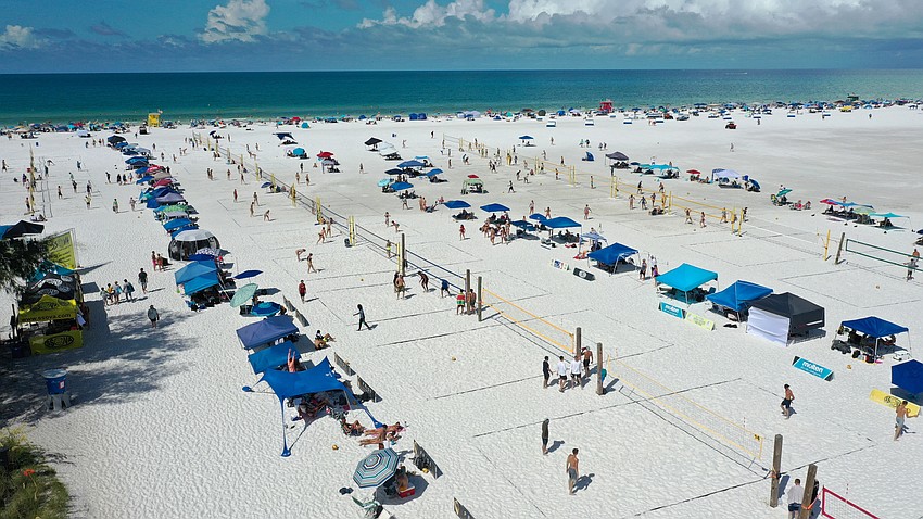Beach athletes played from early in the morning to sunset on Saturday and Sunday.