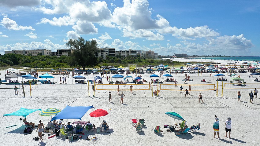 Beach athletes played from early in the morning to sunset on Saturday and Sunday.
