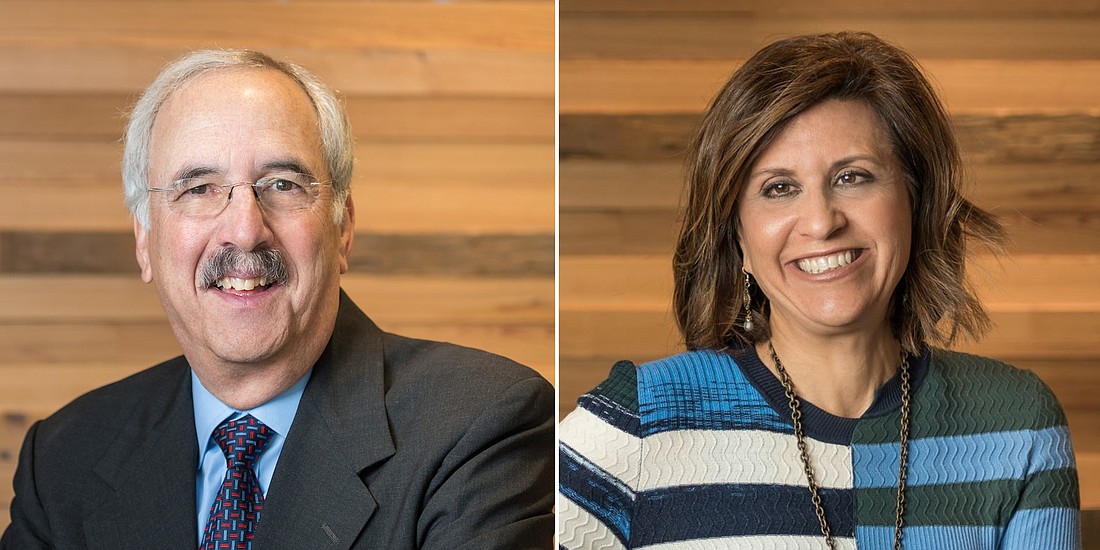The Gulf Coast Community Foundation named David Green the new board chair and Lisa Krouse the new board vice chair. (Courtesy photos)