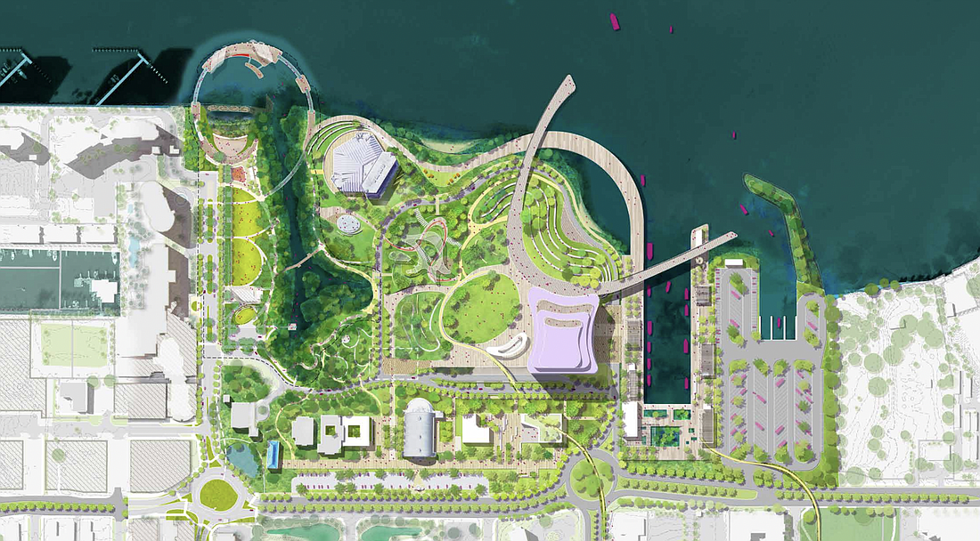 The master plan of the Bay Park Conservancy&#39;s transformation of the 53-acre site on Sarasota Bay. (Courtesy rendering)