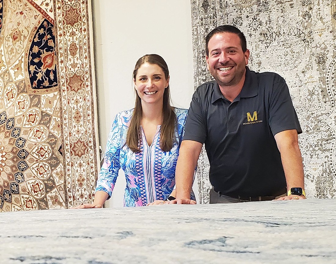 Michael Mussallem and his wife, Elizabeth, are the co-owners of Michaelâ€™s Rug Studio and Mussallem Area Rug Specialist in Jacksonville. (Photo by Drew Dixon)
