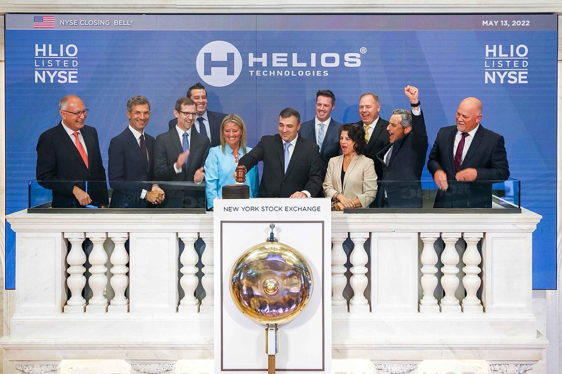 Representatives of Helios Technologies recently rang the bell at the Nasdaq. (File photo)