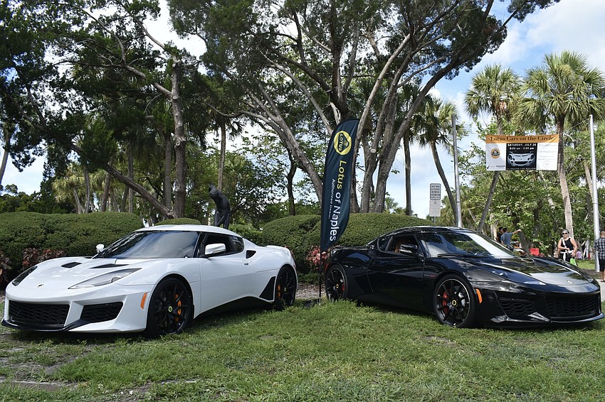 Lotus cars for sale at the event.