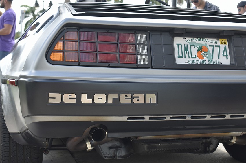 A Delorean catches attention.